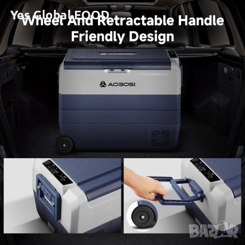 AAOBOSI 60L компресорен авто хладилник/фризер с APP контрол, снимка 9 - Хладилници - 52413888