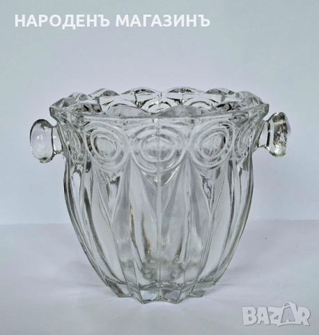 НОВА кристална ледарка кристал съд за лед Българско соц производство, снимка 10 - Други ценни предмети - 53512144