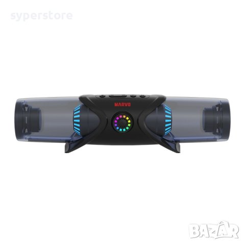 Преносима Bluetooth колонка Marvo SG-100 2.0 10W Черна RGB Подсветка, снимка 1 - Bluetooth тонколони - 40774122