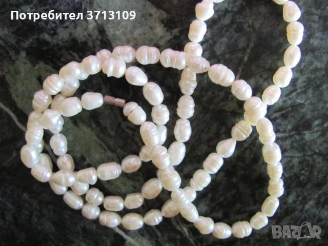 Дамско колие от естествени перли, снимка 2 - Колиета, медальони, синджири - 51127574