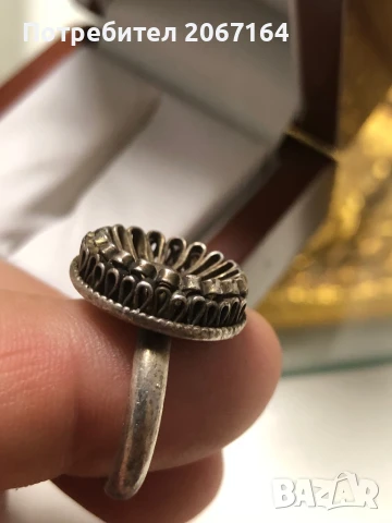 Възрожденски сребърен пръстен, снимка 5 - Пръстени - 50586654