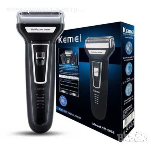 Машинка за подстригване с приставки за брада и нос 3в1 KEMEI KM-6558 