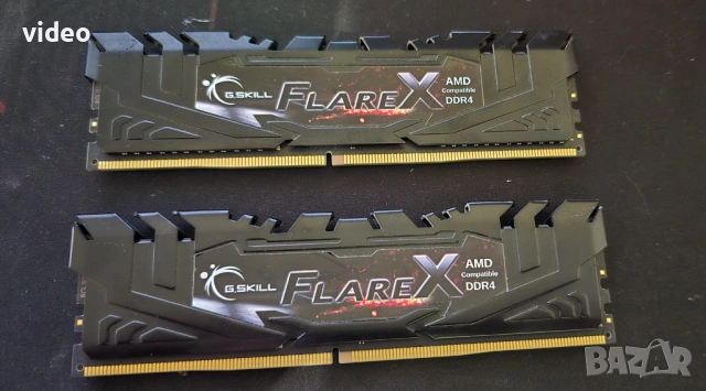 16GB (2x8GB) DDR4 G.SKILL Flare X 3200MHz CL14 - Топ памет за Ryzen !, снимка 2 - RAM памет - 53270569
