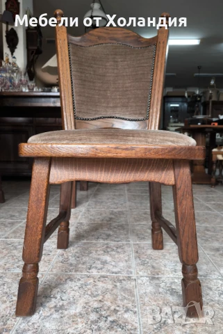 4 дъбови стола с дамаска, снимка 7 - Столове - 50999573