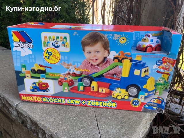 Molto Германия Камион с писта и светлина за над 1 год, снимка 2 - Играчки за стая - 39969841