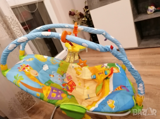 Бебешки люлеещ се музикален шезлонг, снимка 3 - Детски шезлонги - 44928784