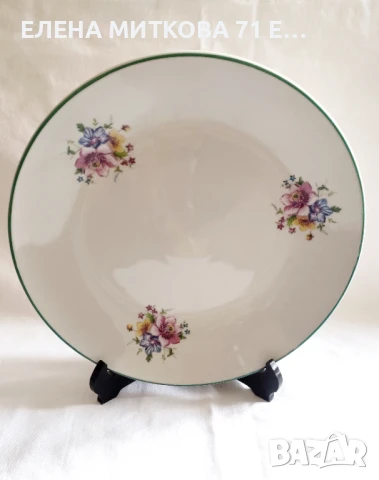 Голямо масивно порцеланово плато на "Китка"с лека дълбочина