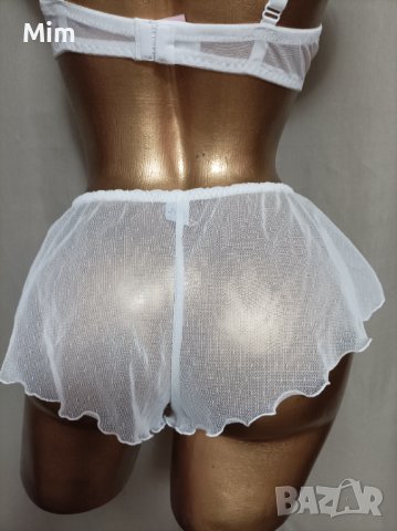 Triumph 42  Бели прозрачни бразелиянки с бродерия, снимка 3 - Бельо - 36916578