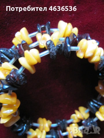 Дамска гривна естествен балтийски кехлибар, снимка 4 - Гривни - 53466787