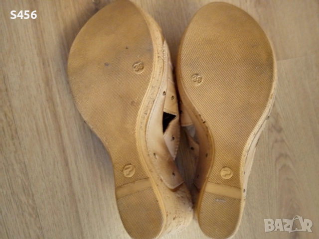 Дамско сабо,чехли на платформа, естествена кожа , снимка 3 - Чехли - 52026056