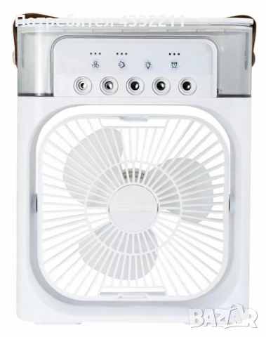 Преносим въздушен 3 в 1 охладител,овлажнител,вентилатор с LED резервоар за вода 600 мл.
