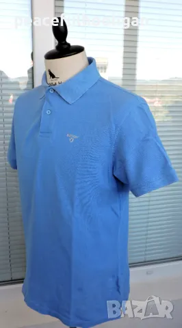 Barbour Mens Blue Cacual Polo Shirt - страхотна маркова тениска с яка размер M , снимка 7 - Тениски - 49345075