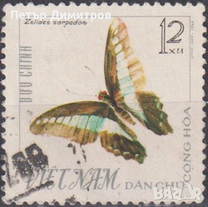 Клеймовани марки Фауна Пеперуда 1964 1991 от Виетнам, снимка 2 - Филателия - 51404798