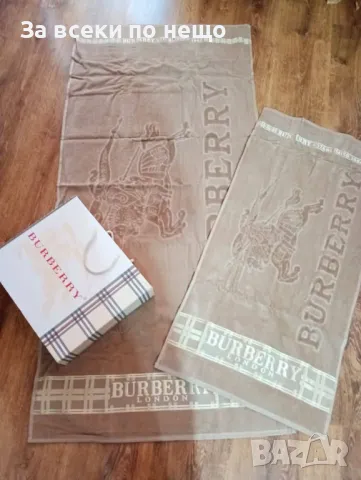 Burberry Комплект Лукс Хавлии - 2 броя Бърбъри - 2 Налични Цвята Код D2399, снимка 4 - Хавлиени кърпи - 50043983