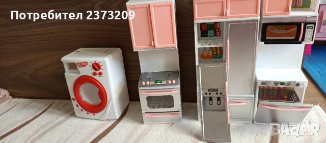 Кухня за кукли Барби,пералня и магазин, снимка 2 - Кукли - 50755914