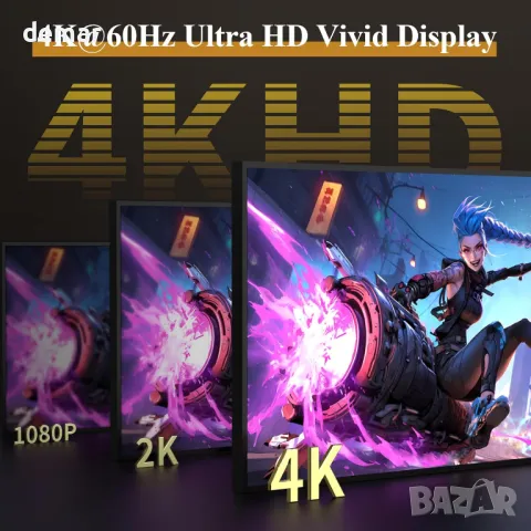 Minthouz USB C хъб, 5 в 1 многопортов адаптер, USB C към HDMI с 4K@60Hz, 140W PD, 2 Type-A&1*Type-С, снимка 5 - Кабели и адаптери - 49514493