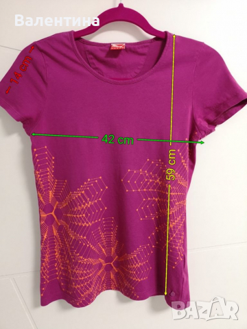 Puma дамска тениска S размер лилава, снимка 8 - Тениски - 36401047