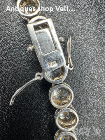 Сребърно колие с циркони №6281 , снимка 8 - Колиета, медальони, синджири - 48516874