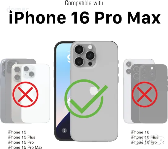 VENA vArmor Калъф за iPhone 16 Pro Max с кобур със щипка за колан, стойка, военен клас, за MagSafe, снимка 2 - Калъфи, кейсове - 47505129