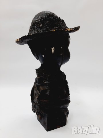 Стара голяма статуетка, черно дете(4.4), снимка 6 - Антикварни и старинни предмети - 43550792