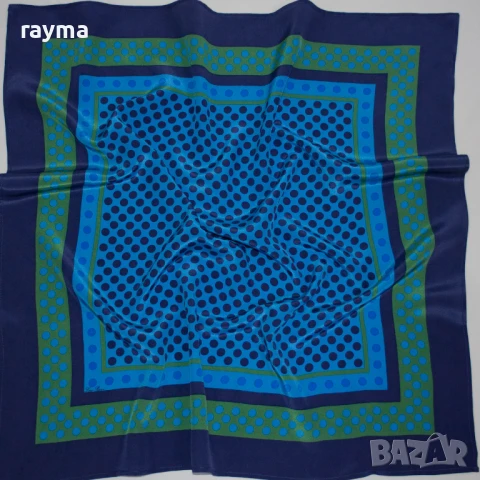 Шал Loro Piana естествена коприна принт точки, снимка 2 - Шалове - 51227618