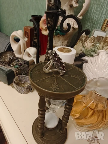 Авторски стар сребърен пръстен с изумителни гранати и марказити , снимка 7 - Пръстени - 50717742