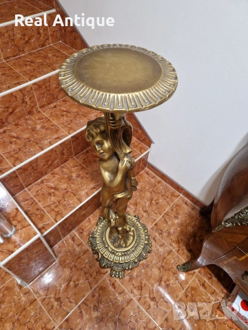 Уникална антикварна колона поставка постамент , снимка 3 - Антикварни и старинни предмети - 53563024