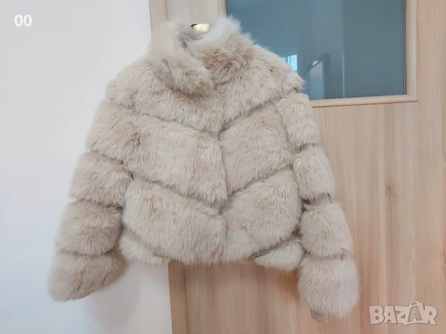 Дамско палто с косъм