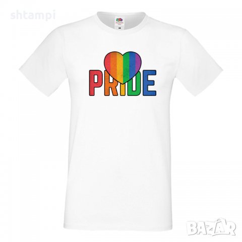 Мъжка тениска Pride Heart multicolor Прайд,Празник.Повод,Изненада