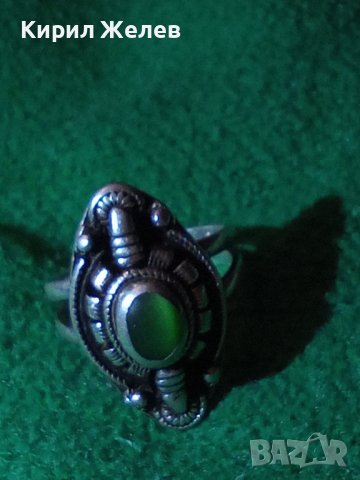 АРТ ДЕКО СКЪПОЦЕНЕН СРЕБЪРЕН МАРКОВ ПРЪСТЕН СРЕБРО 925 с КОТЕШКО ОКО ЮВЕЛИРНА РЪЧНА ИЗРАБОТКА 26442, снимка 6 - Пръстени - 34883983