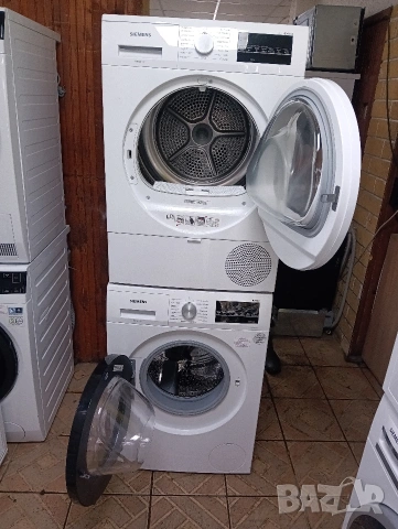 Комплект пералня и сушилня с термопомпа Сименс Siemens IQ500 A+++ 8кг 2 години гаранция!, снимка 3 - Перални - 53104154