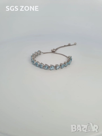 СРЕБЪРНА ГРИВНА С ТОПАЗ ИЛИ ПЕРИДОТ С ТАЙЛАНД 925, снимка 5 - Гривни - 52367679