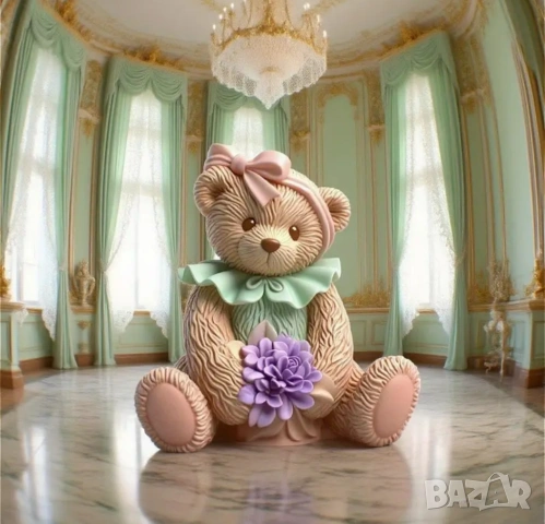 Молд мече с букет и панделка (8), снимка 2 - Форми - 53562763