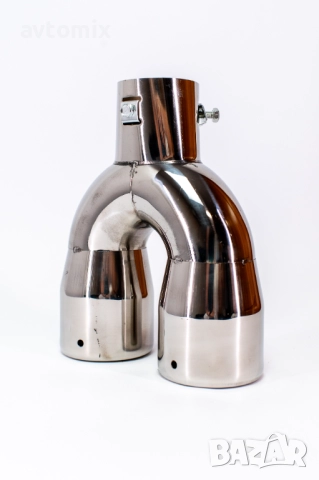 Накрайник за ауспух, двоен, неръждаема стомана, снимка 4 - Аксесоари и консумативи - 51816193