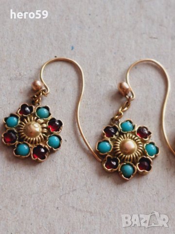 Златни обеци-три броя,злато 14 к., снимка 4 - Обеци - 43491202