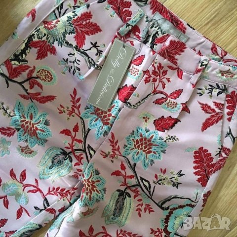 Елегантен дамски панталон с бродерии, подходящ и за официален повод, луксозен, тип цигара XS S S/M, снимка 5 - Панталони - 39080928