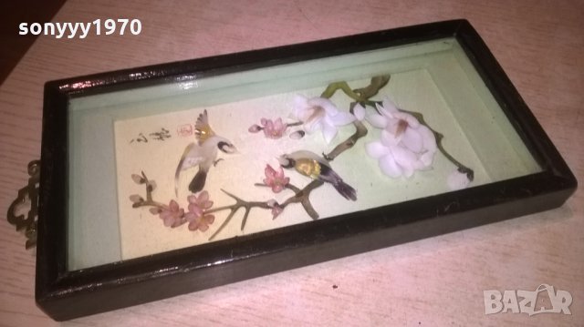 JAPAN-СЕДЕФ-РЕТРО КАРТИНА-23Х12Х2СМ-ВНОС ФРАНЦИЯ, снимка 7 - Колекции - 27889306