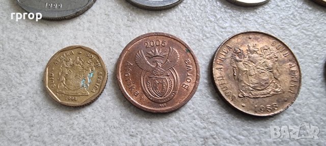 Монети. Южно Африканска Република . ЮАР. 1, 2, 5,10, 20 и 50 цента. 1, 2 и 5 ранда. По стара емисия., снимка 9 - Нумизматика и бонистика - 42284246