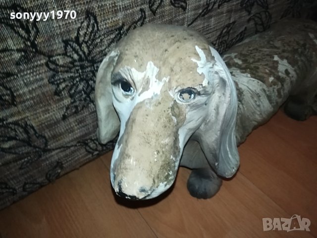 КУЧЕ-60СМ-ГРАДИНСКА ФИГУРА ОТ ГЕРМАНИЯ 2401240948, снимка 5 - Антикварни и старинни предмети - 43950498