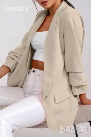 Бежово пролетно сако, снимка 9 - Сака - 49549377