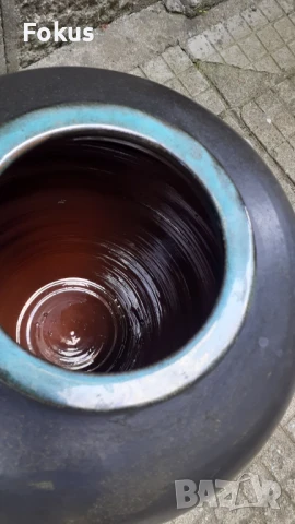 Огромна стара ваза - немска керамика с печат - делва, снимка 3 - Антикварни и старинни предмети - 51358065