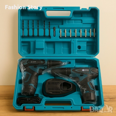 Акумулаторен винтоверт и ударна бормашина IF Tools CD11 – комплект с 2 батерии и куфар, снимка 3 - Куфари с инструменти - 51812687