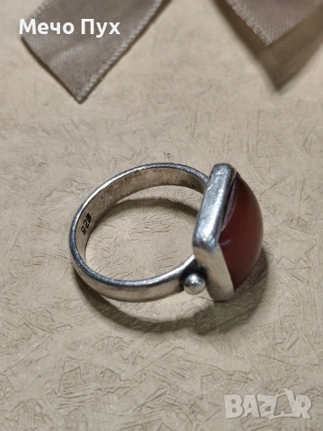 Сребърен пръстен (301), снимка 4 - Пръстени - 52714715