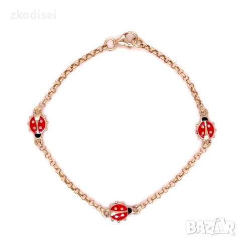 Златна детска гривна 1,97гр. 16,5см. 14кр. проба:585 модел:33614-6, снимка 1