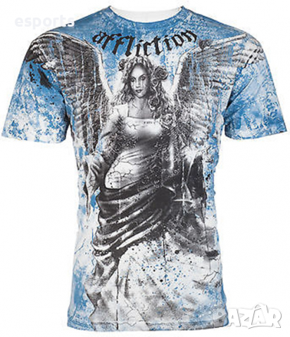 Мъжка тениска Affliction Release M Medium като нова , снимка 2 - Тениски - 25981169