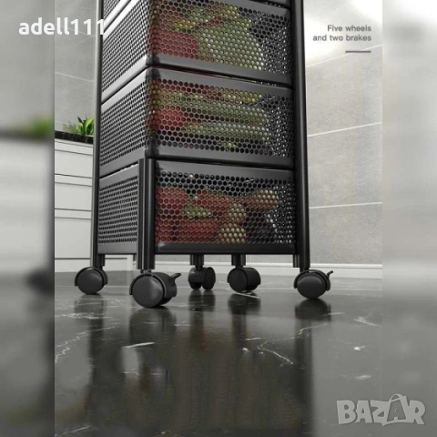 Домакински Органайзер Квадратен на Пет нива.Изцяло Метален на Колелца.Наличен в Черен и Бял цвят , снимка 8 - Други - 53596994