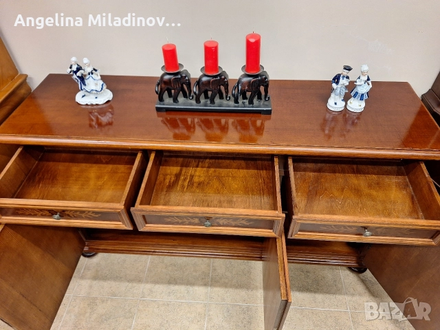 Луксозен комод, скрин, шкаф с богата Интарзия , снимка 4 - Шкафове - 52818498