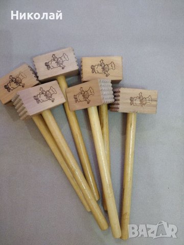 Големи дървени лъжици за готвене и чук за месо., снимка 11 - Прибори за хранене, готвене и сервиране - 36627112