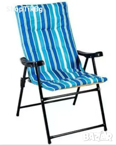 Голям сгъваем къмпинг стол с възглавница – комфорт навсякъде с теб NS3938, снимка 2 - Столове - 49894365