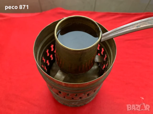 Рядък стар османски/турски примус с джезве военен офицерски?